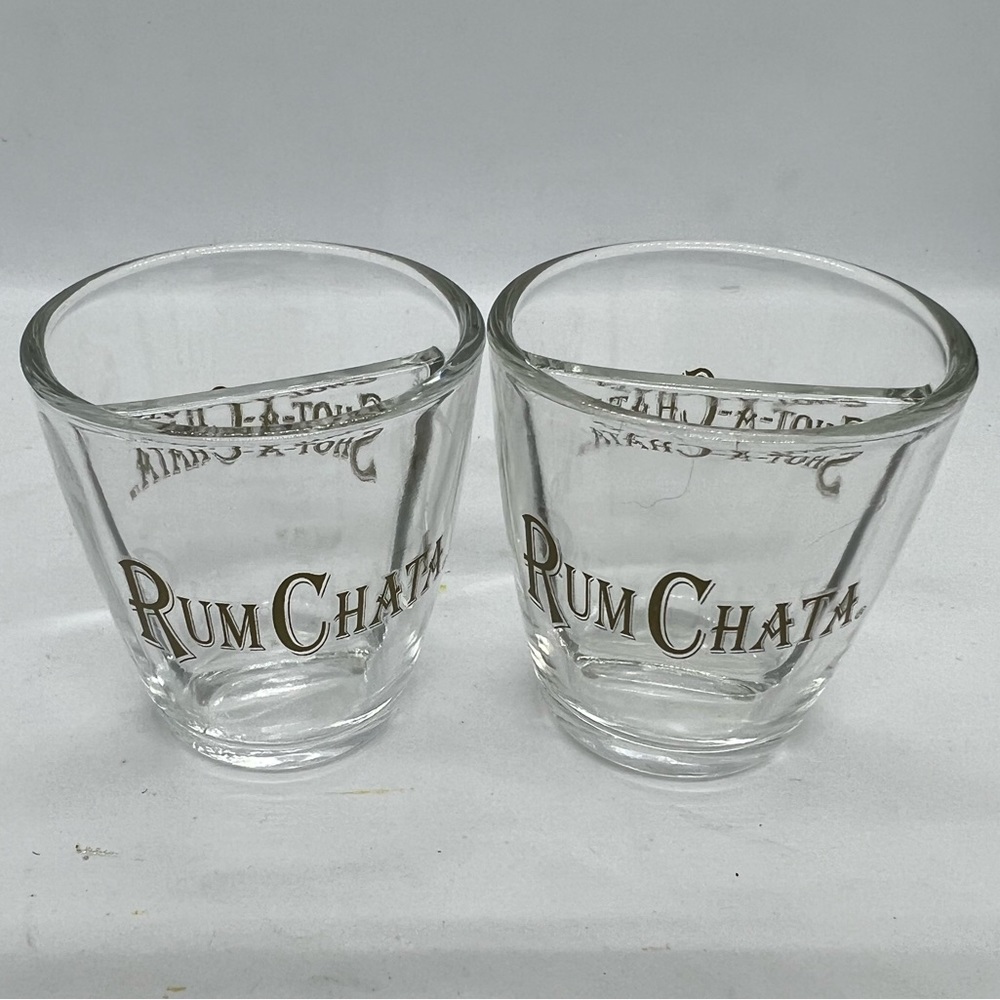 Rum Chata Shot-a-Chata Split Shot Glasses Set of 2